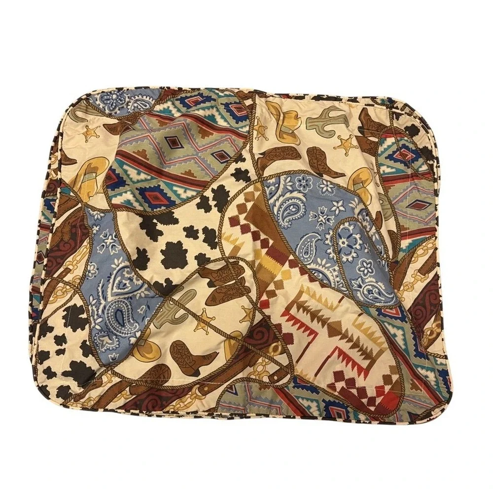 Royalton Western Cowboy Shams Boots Bandana‎ Print Pillow Covers Set of 2